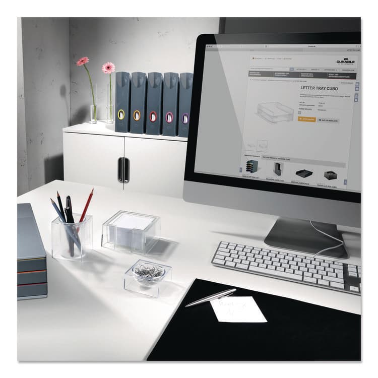 DURABLE OFFICE PRODUCTS CORP. VARICOLOR Plastic Magazine Racks, 2.88w x 9.5d x 12h, Gray/Multicolor, 5/Pack (DBL770657) thumbnail 4