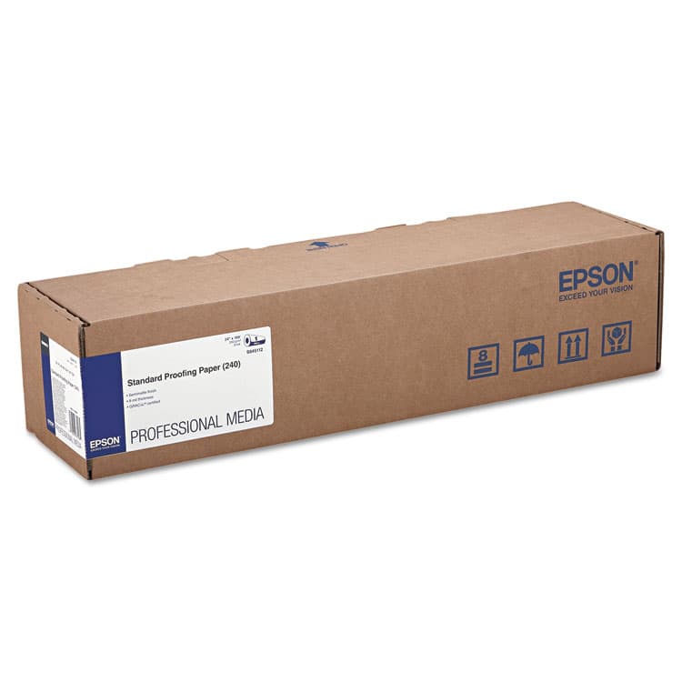 EPSON AMERICA, . Standard Proofing Paper Roll, 9 mil, 24" x 100 ft, Semi-Matte White (EPSS045112)