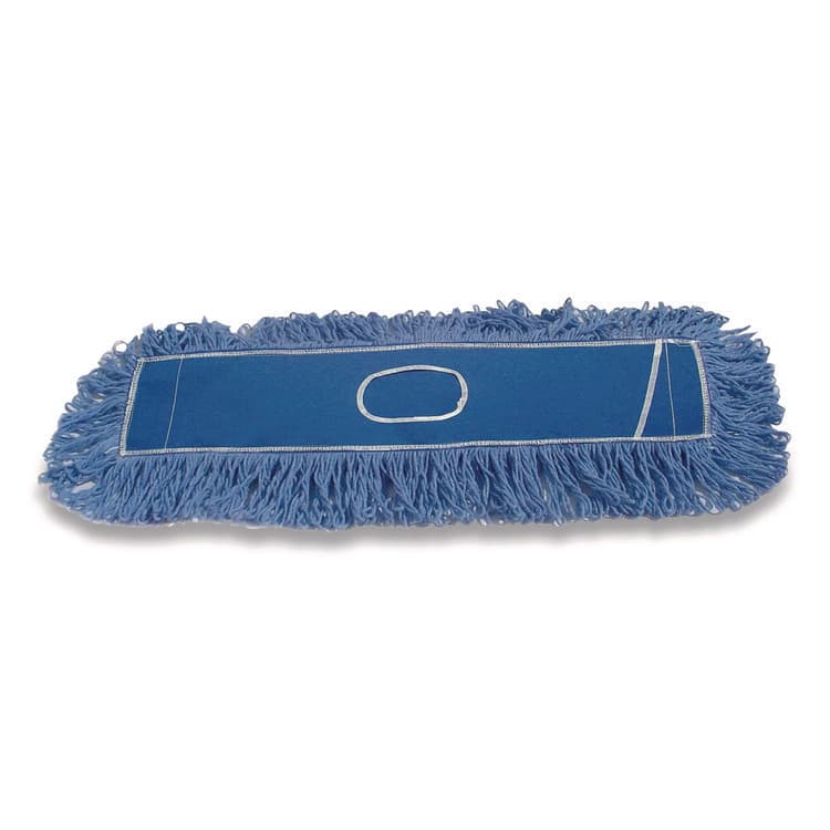 RUBBERMAID COMMERCIAL PROD. Twisted Loop Blend Dust Mop, PIC/PET Polyester, 24" x 5", Blue (RCP25300BL00) thumbnail 2