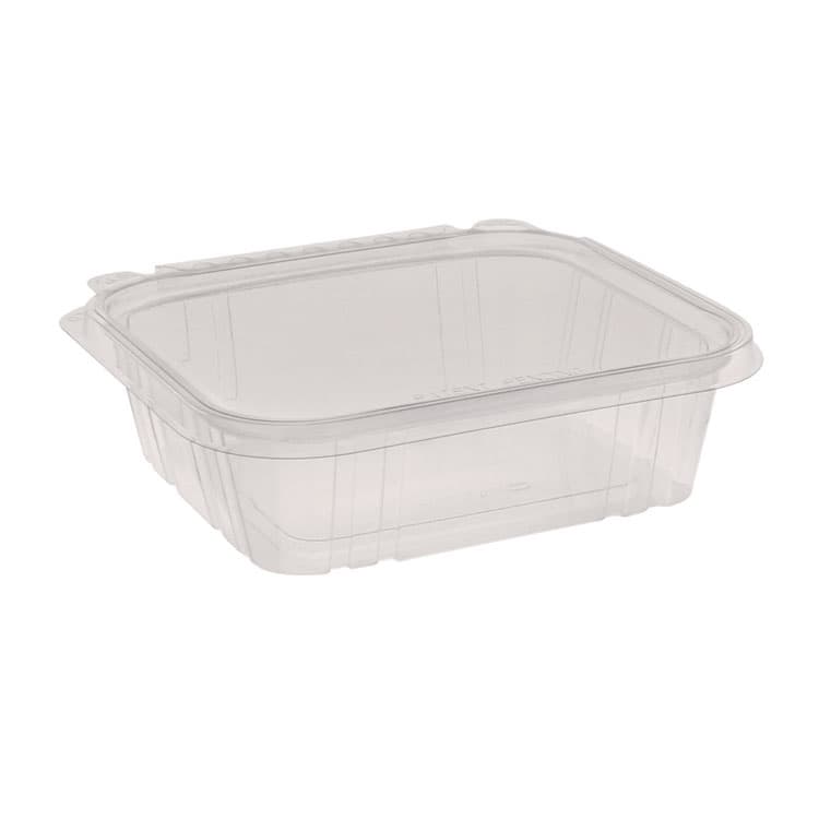 PACTIV EVERGREEN CORPORATION EarthChoice Tamper Evident Recycled Hinged Lid Deli Container, 24 oz, 7.25 x 6.37 x 2, Clear, Plastic, 231/Carton (PCTTEHL7X624) thumbnail 2