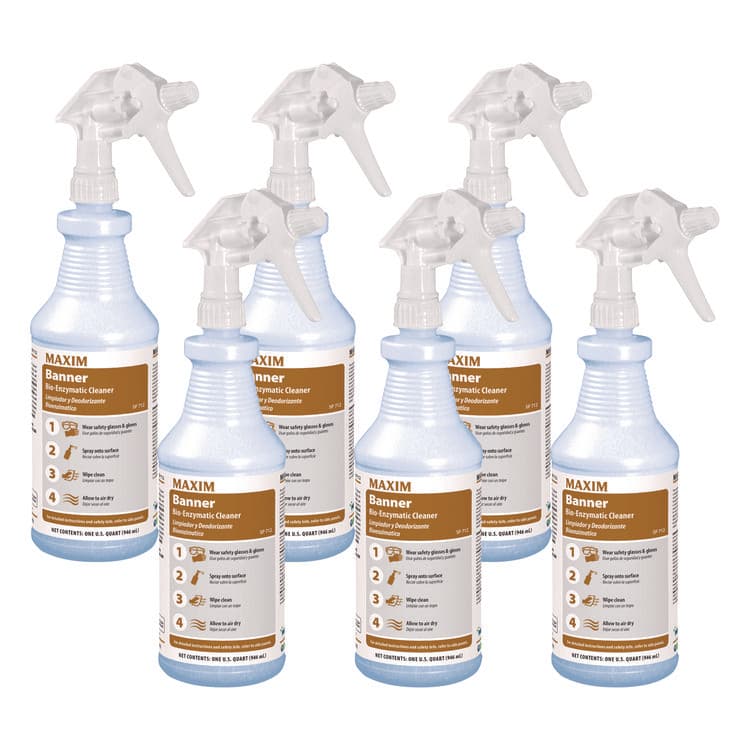 MIDLAB Banner Bio-Enzymatic Cleaner, Safe-to-Ship, Fresh Scent, 32 oz Bottle, 6/Carton (MLB07120086)