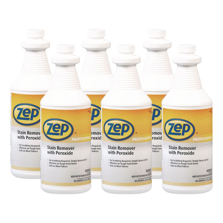 ZEP . Stain Remover with Peroxide, Quart Bottle, 6/Carton (ZPP1041705)