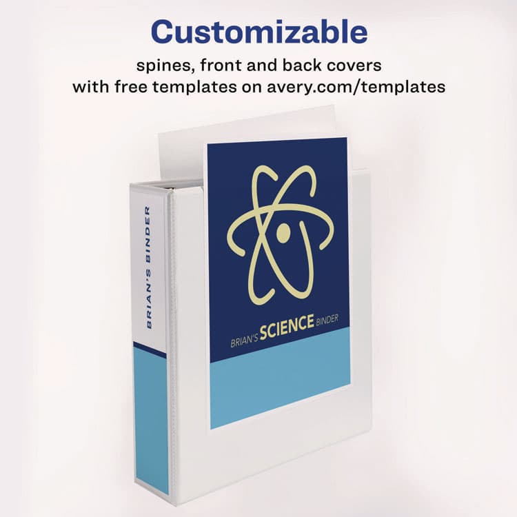 AVERY PRODUCTS CORPORATION Economy View Binder with Round Rings , 3 Rings, 2" Capacity, 11 x 8.5, White, (5731) (AVE05731) thumbnail 3