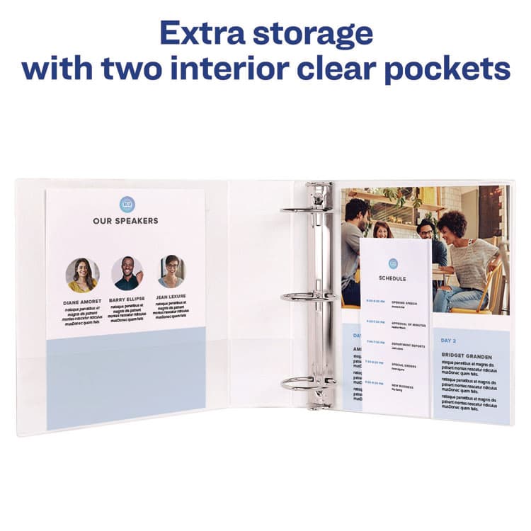 AVERY PRODUCTS CORPORATION Economy View Binder with Round Rings , 3 Rings, 2" Capacity, 11 x 8.5, White, (5731) (AVE05731) thumbnail 4