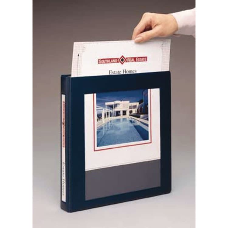 AVERY PRODUCTS CORPORATION Framed View Heavy-Duty Binders, 3 Rings, 1" Capacity, 11 x 8.5, Navy Blue (AVE68055) thumbnail 3