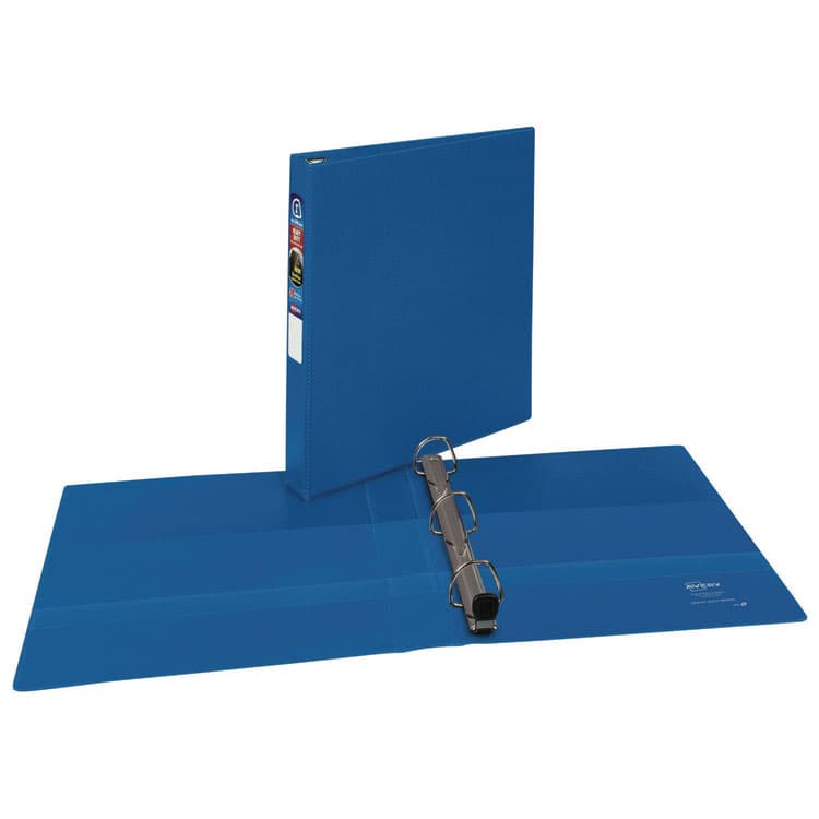 AVERY PRODUCTS CORPORATION Heavy-Duty Non-View Binder with DuraHinge and One Touch EZD Rings, 3 Rings, 1" Capacity, 11 x 8.5, Blue (AVE79889)