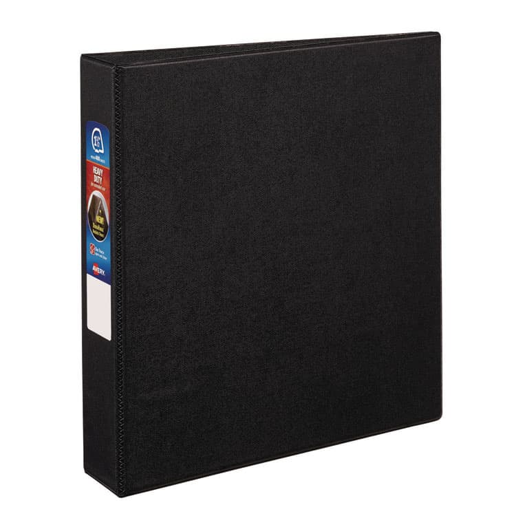 AVERY PRODUCTS CORPORATION Heavy-Duty Non-View Binder with DuraHinge and One Touch EZD Rings, 3 Rings, 1.5" Capacity, 11 x 8.5, Black (AVE79985)