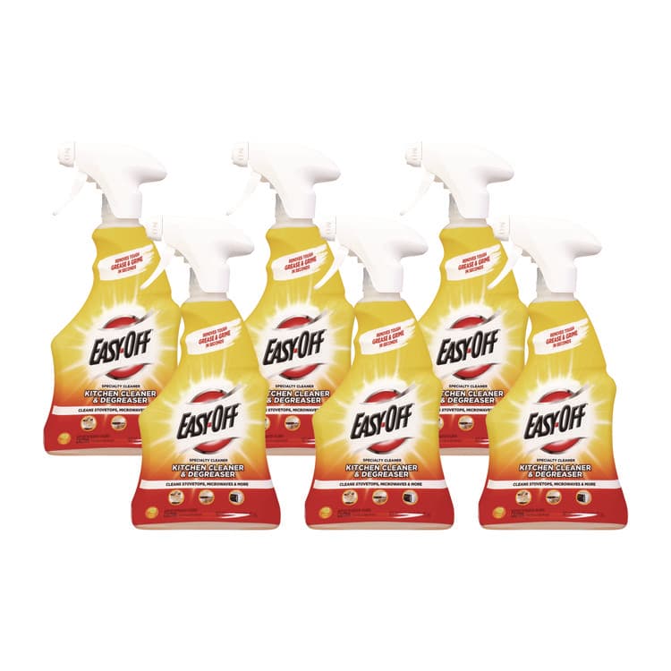 RECKITT BENCKISER Kitchen Degreaser, Lemon Scent, 16 oz Spray Bottle, 6/Carton (RAC97024)