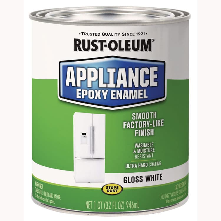 RUST-OLEUM CORPORATION Appliance Epoxy Gloss Paint, Gloss White, 1 qt Bucket/Pail, 2/Carton (RST241168) thumbnail 2