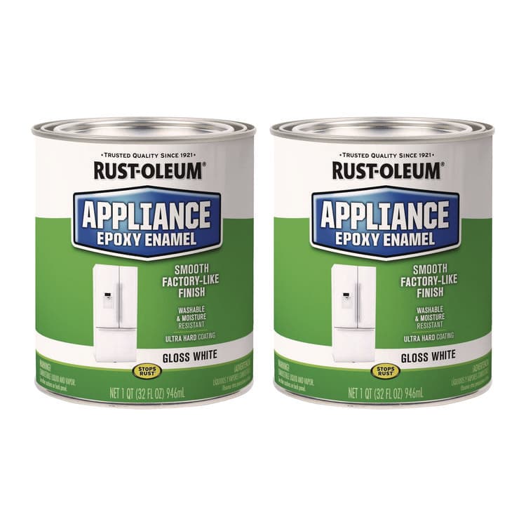 RUST-OLEUM CORPORATION Appliance Epoxy Gloss Paint, Gloss White, 1 qt Bucket/Pail, 2/Carton (RST241168)