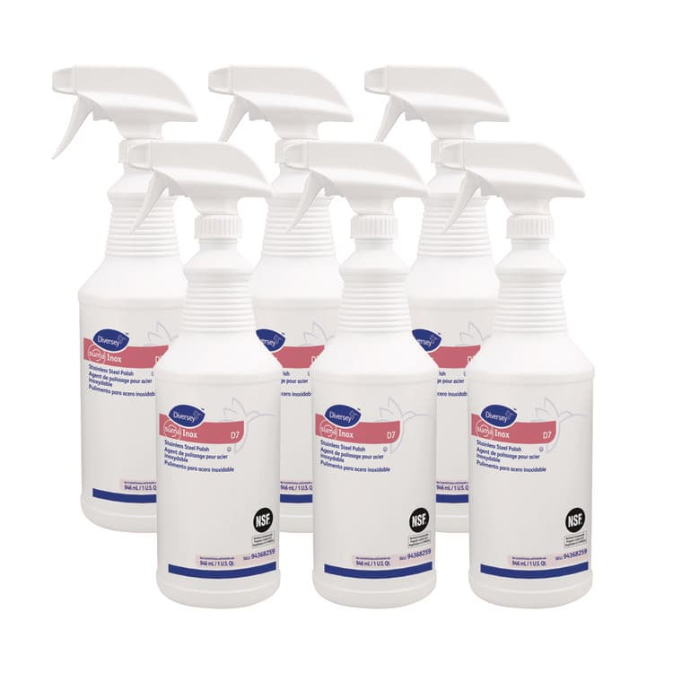 DIVERSEY Suma Inox D7, 32 oz Spray Bottle, 6/Carton (DVO94368259)
