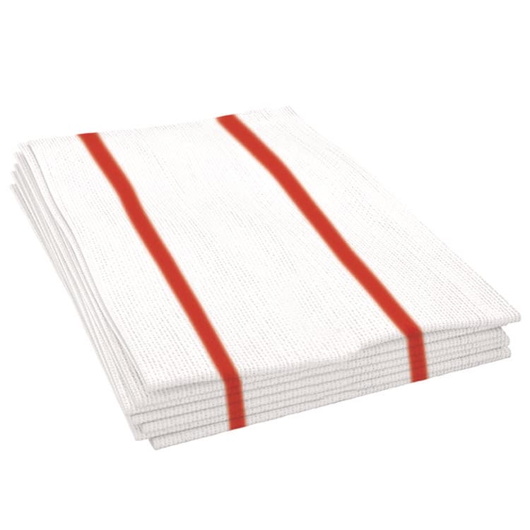 BOARDWALK Antimicrobial Foodservice Wipers, 1-Ply, 12 x 21, Red/White, 150/Carton (BWKFS150W) thumbnail 2