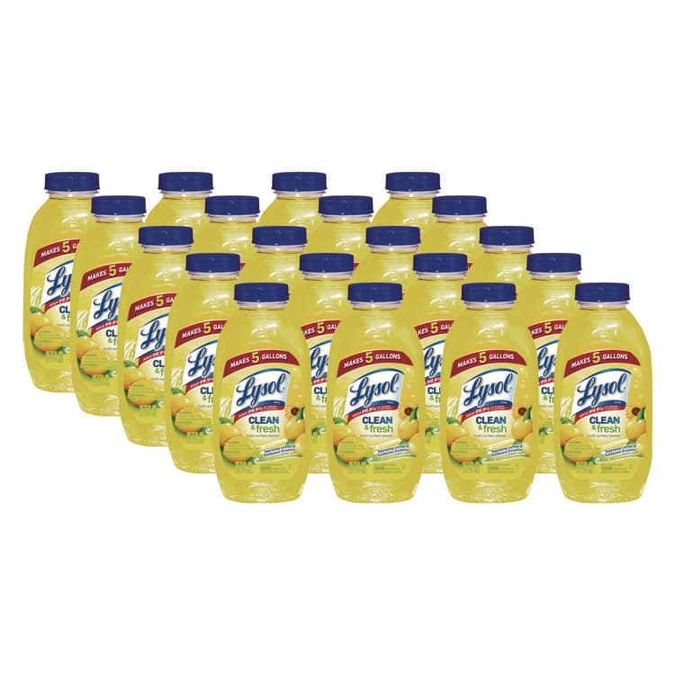 RECKITT BENCKISER Clean and Fresh Multi-Surface Disinfectant Cleaner, Sparkling Lemon and Sunflower Essence, 10.75 oz Bottle, 20/Carton (RAC93805CT)