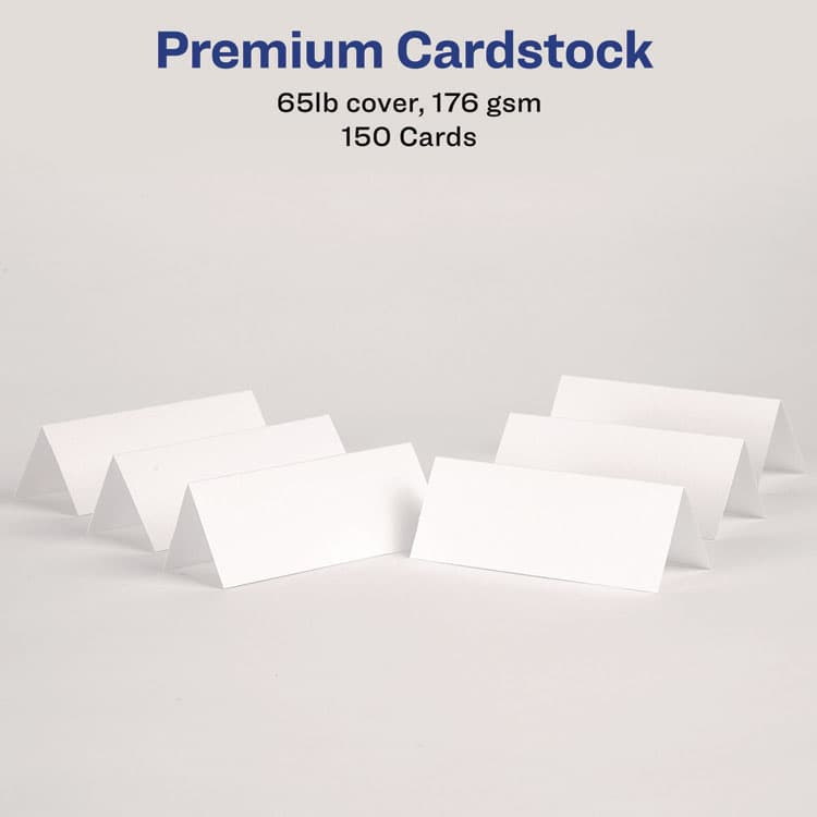 AVERY PRODUCTS CORPORATION Small Textured Tent Cards, White, 3.75 x 1.44, 6 Cards/Sheet, 25 Sheets/Pack (AVE5011) thumbnail 3
