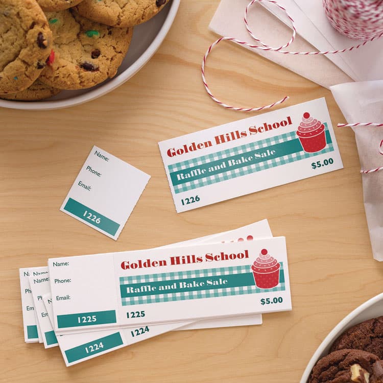 AVERY PRODUCTS CORPORATION Printable Tickets w/Tear-Away Stubs, 97 Bright, 65 lb Cover Weight, 8.5 x 11, White, 10 Tickets/Sheet, 20 Sheets/Pack (AVE16154) thumbnail 3