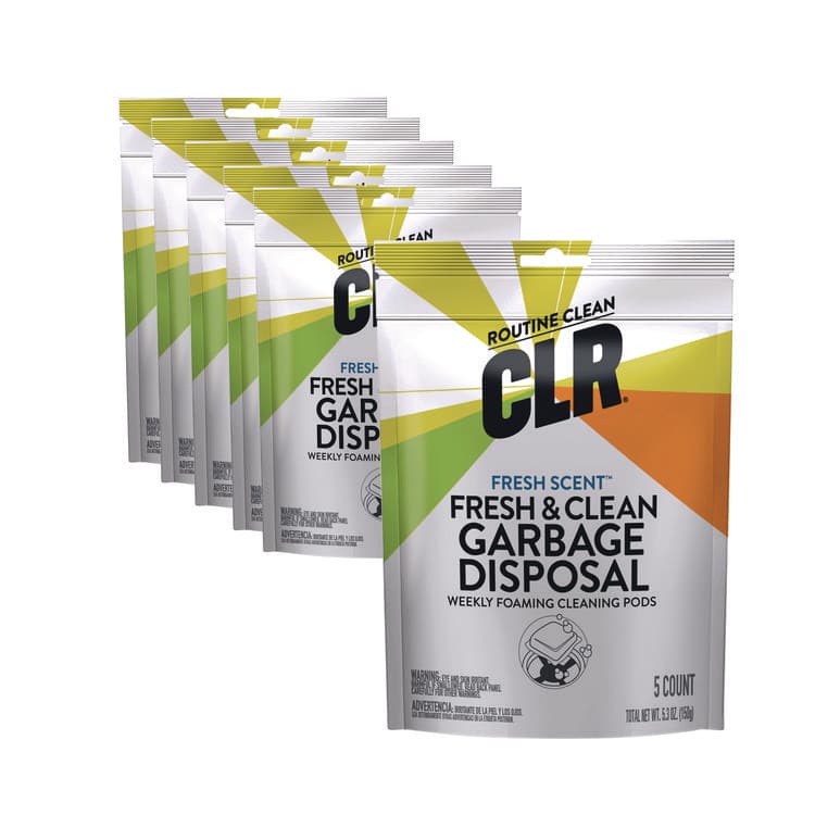 JELMAR, LLC Fresh and Clean Garbage Disposal, Fresh Scent, 5 Pods/Pack, 6 Packs/Carton (JELGDC6PRO)