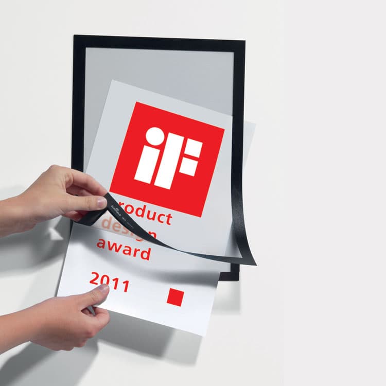 DURABLE OFFICE PRODUCTS CORP. DURAFRAME MAGNETIC Sign Holder Frame, 13.39 x 17.87, Black Frame, 2/Pack (DBL464701) thumbnail 3