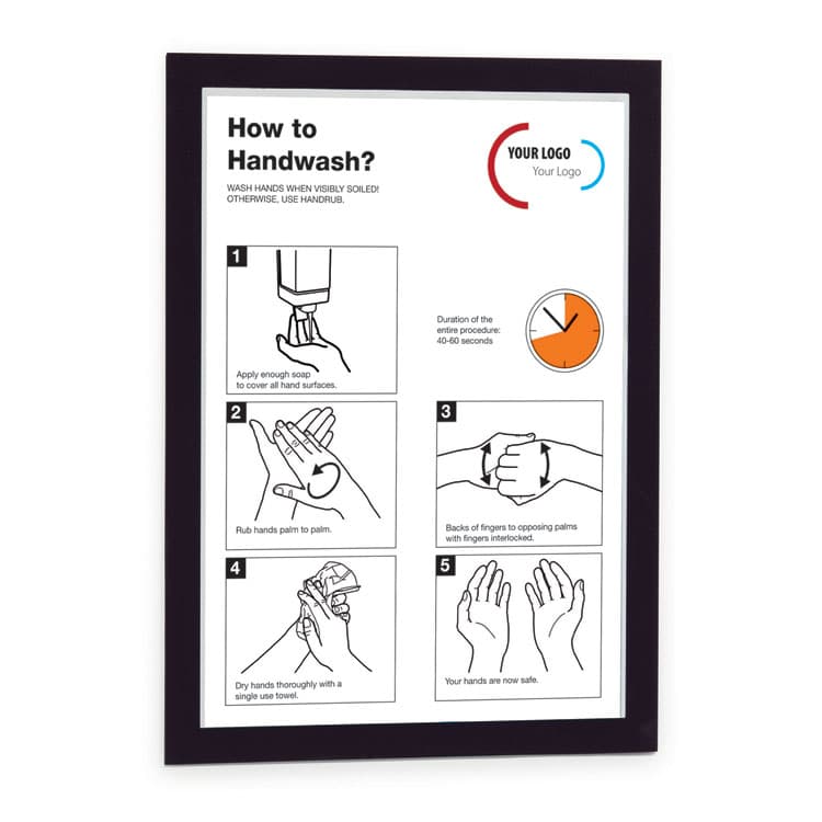 DURABLE OFFICE PRODUCTS CORP. DURAFRAME MAGNETIC Sign Holder Frame, 13.39 x 17.87, Black Frame, 2/Pack (DBL464701) thumbnail 4