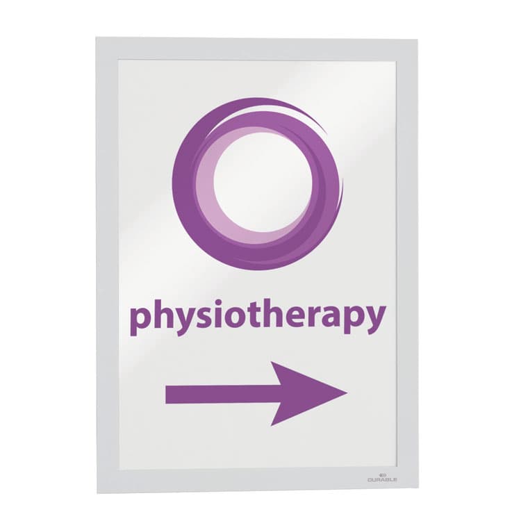 DURABLE OFFICE PRODUCTS CORP. Infoframe DURAFRAME Self Adhesive Double Sided Sign Holder, 9.5 x 12, White Frame, 2/Pack (DBL476802) thumbnail 3