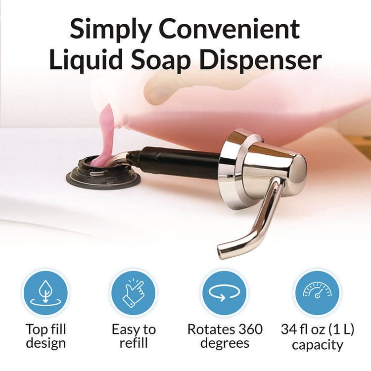 BOBRICK WASHROOM Bottle Cap for B-22 Soap Dispenser, Black (BOB82294) thumbnail 3