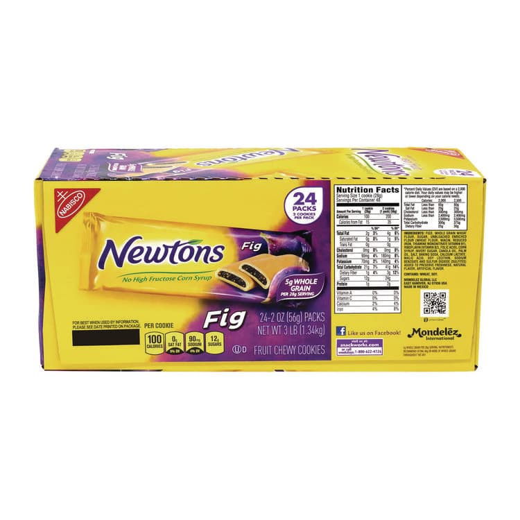 NABISCO FOOD GROUP Fig Newtons, 2 oz Pack, 2 Cookies/Pack, 24 Packs/Box (GRR22000462) thumbnail 4