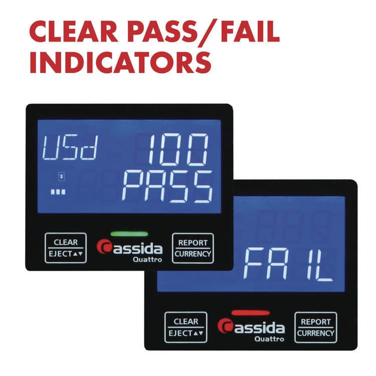 CASSIDA Quattro Counterfeit Detector for USD, 4 Detection Methods, 4.9" x 4.9" x 2.9", Gray (CIAQUATTRO) thumbnail 4