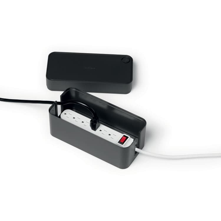 DURABLE OFFICE PRODUCTS CORP. CAVOLINE Cable Management Box, 9.6" w x 4.96" d x 4.56" h, Small, Charcoal (DBL503537) thumbnail 4