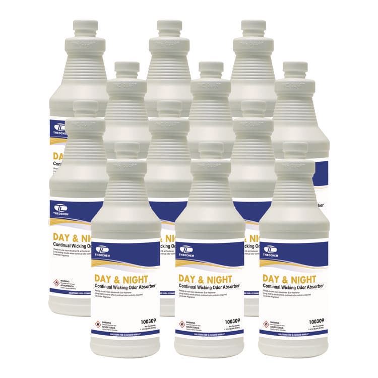 THEOCHEM Day and Night Wicking Odor Absorber, 32 oz Bottle, Lavender, 12/Carton (TOL309QT)