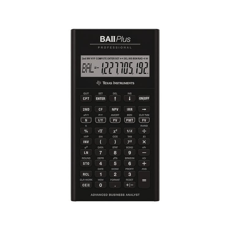 TEXAS INSTRUMENTS BAIIPlus PRO Financial Calculator, 10-Digit LCD (TEXBAIIPLUSPRO)