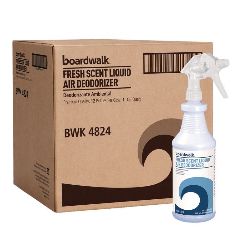 BOARDWALK Fresh Scent RTU Liquid Air Deodorizer, 32 oz Spray Bottle, 12/Carton (BWK4824) thumbnail 4