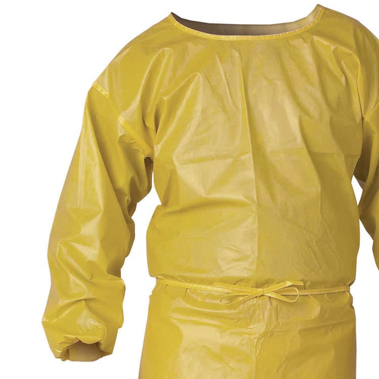 KIMBERLY-CLARK PROFESSIONAL A70 Chemical Spray Protection Smock, One Size Fits Most, Yellow, 25/Carton (ANS09830) thumbnail 3