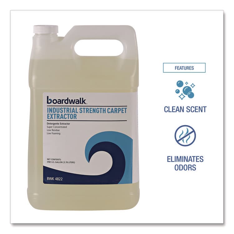 BOARDWALK Industrial Strength Carpet Extractor, Clean Scent, 1 gal Bottle (BWK4822EA) thumbnail 2