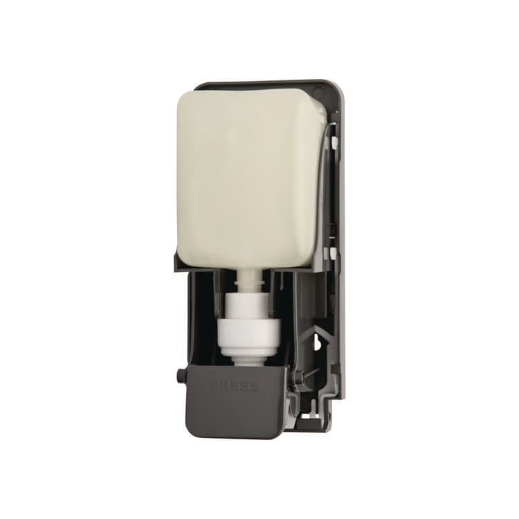 SOAP2O Wall-Mounted Dispenser, 1,000 mL, 5 x 5 x 11, Black/Faux Stainless Steel (SZO2100BS13SPEA) thumbnail 3