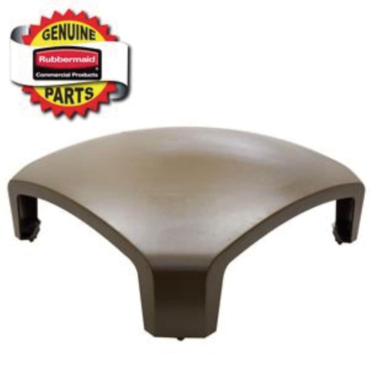 RUBBERMAID COMMERCIAL PROD. Dome Top for Landmark Series Waste Receptacle, Square, 26 x 16 x 11.25, Driftwood (SGS3975L1DWOOD) thumbnail 2