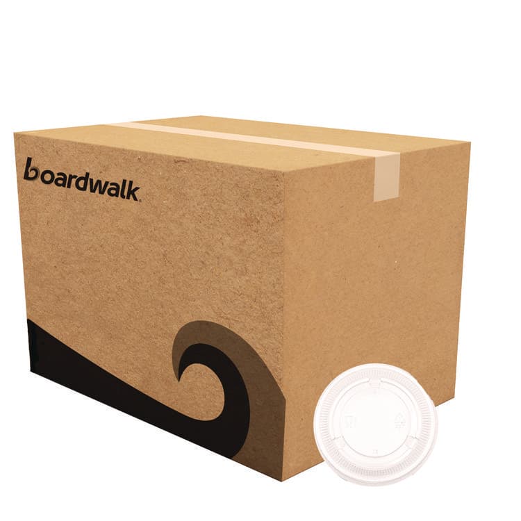 BOARDWALK Souffle/Portion Cup Lids, Fits 3.25 oz to 5.5 oz Portion Cups, Plastic, Clear, 2,500/Carton (BWKPRTLID4)