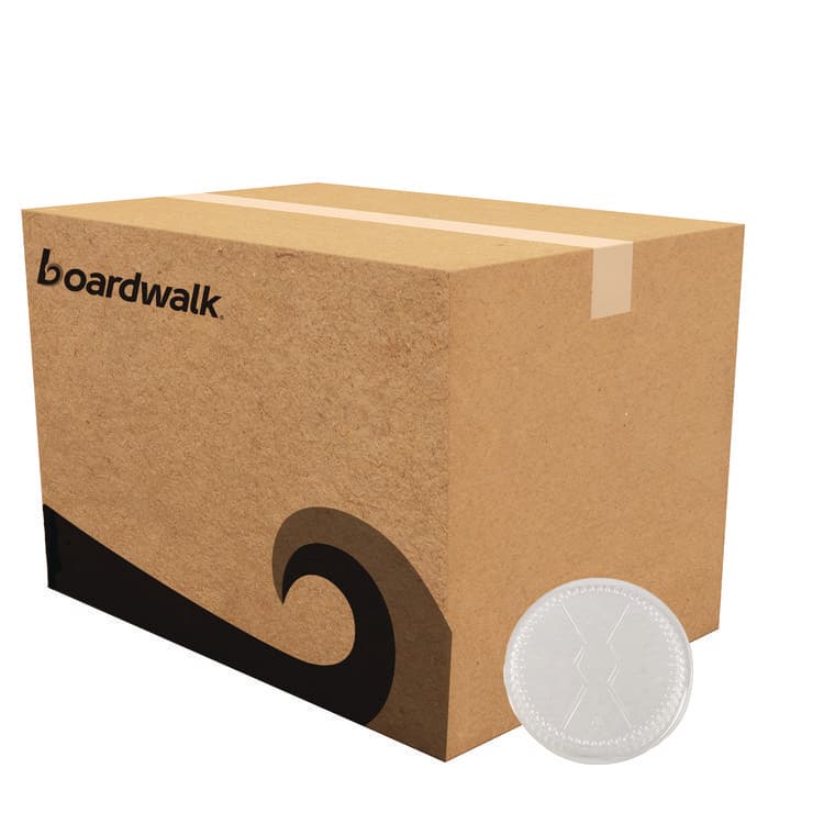 BOARDWALK Round Aluminum To-Go Container Lids, Dome Lid, 7" Diameter, Clear, Plastic, 500/Carton (BWKROUND7CLID)