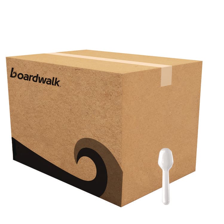 BOARDWALK Mediumweight Polypropylene Cutlery, Tasting Spoon, White, 3,000/Carton (BWKTASTERSPOON)