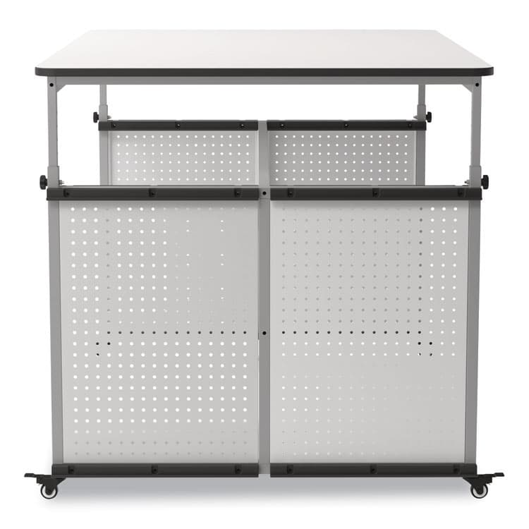 LUXOR WORKSPACES, LLC MBS Classroom Science Lab Makerspace Table, Rectangular, 60.25 x 39.25 x 38, White Top, Gray Base/Legs (LXCDTTB001) thumbnail 4