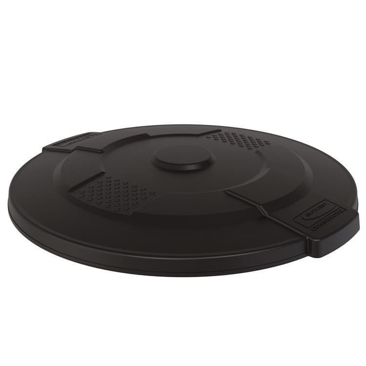 SUNCAST CORPORATION 55-Gallon Utility Trash Can Lid, 28.25 x 26.75 x 3, Black (SUATCU55GLIDD)