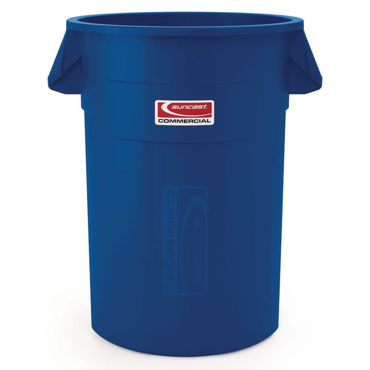 SUNCAST CORPORATION Utility Trash Can, 56.9 gal, Plastic, Blue (SUATCU55BL) thumbnail 4