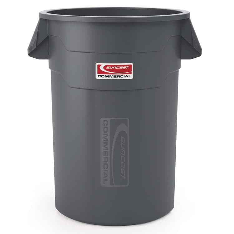 SUNCAST CORPORATION Utility Trash Can, 56.9 gal, Plastic, Gray (SUATCU55) thumbnail 4