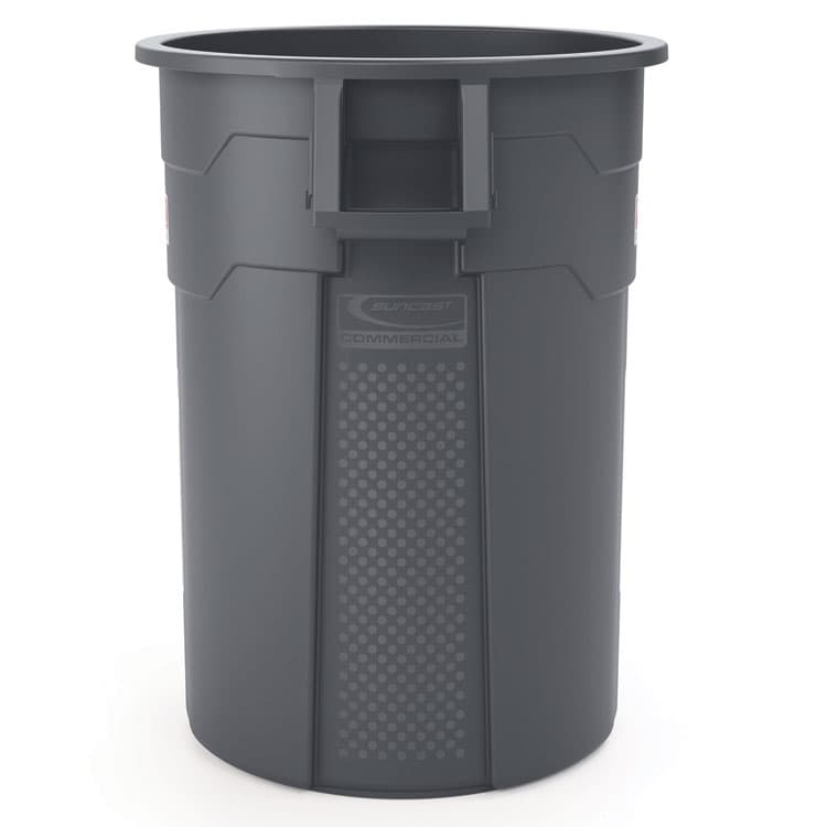 SUNCAST CORPORATION Utility Trash Can, 56.9 gal, Plastic, Gray (SUATCU55) thumbnail 3