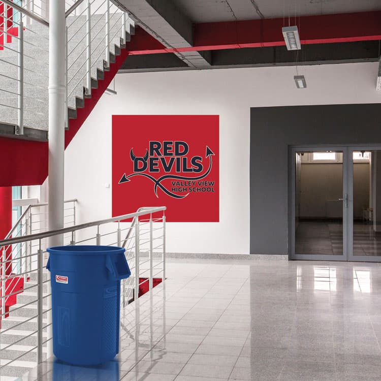 SUNCAST CORPORATION Utility Trash Can, 56.9 gal, Plastic, Blue (SUATCU55BL) thumbnail 2