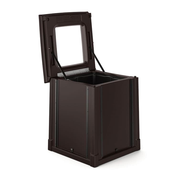 SUNCAST CORPORATION Resin Customizable Garbage Can with Open Lid, 34.4 gal, Plastic, Java (SUARMCC3502) thumbnail 3