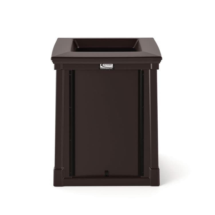 SUNCAST CORPORATION Resin Customizable Garbage Can with Open Lid, 34.4 gal, Plastic, Java (SUARMCC3502) thumbnail 2