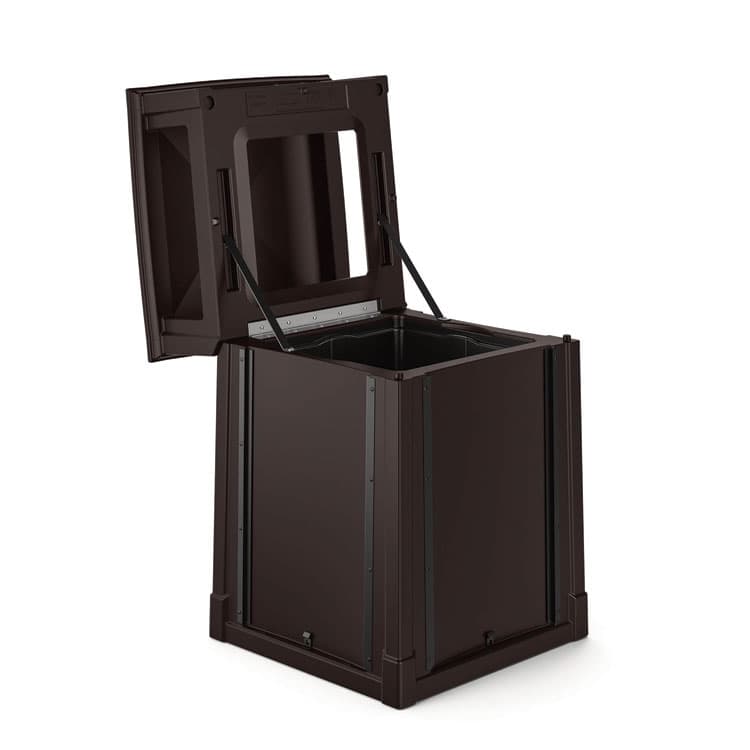 SUNCAST CORPORATION Resin Customizable Garbage Can with Covered Lid, 34.4 gal, Plastic, Java (SUARMCC3501) thumbnail 4