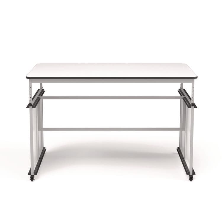 LUXOR WORKSPACES, LLC MBS Classroom Science Lab Makerspace Table, Rectangular, 60.25 x 39.25 x 38, White Top, Gray Base/Legs (LXCDTTB001) thumbnail 2