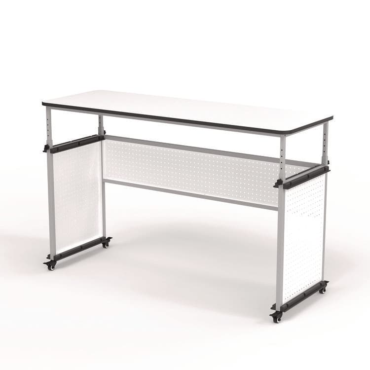 LUXOR WORKSPACES, LLC Modular Teacher's Desk, 60.25 x 21 x 32 to 38, White (LXCDTTB002)