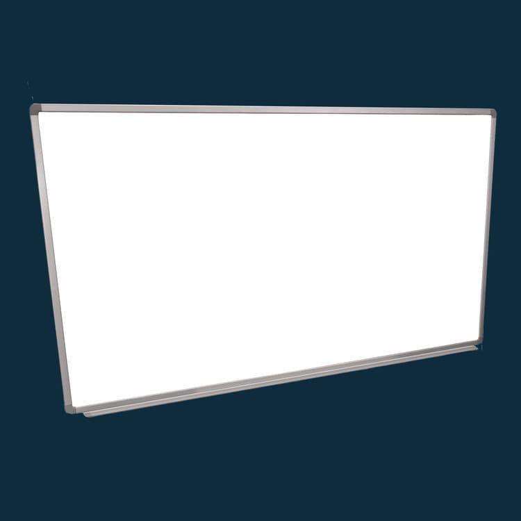 LUXOR WORKSPACES, LLC Wall-Mounted Magnetic Whiteboard, 72" x 40", White Surface, Silver Aluminum Frame (LXCWB7240W) thumbnail 4