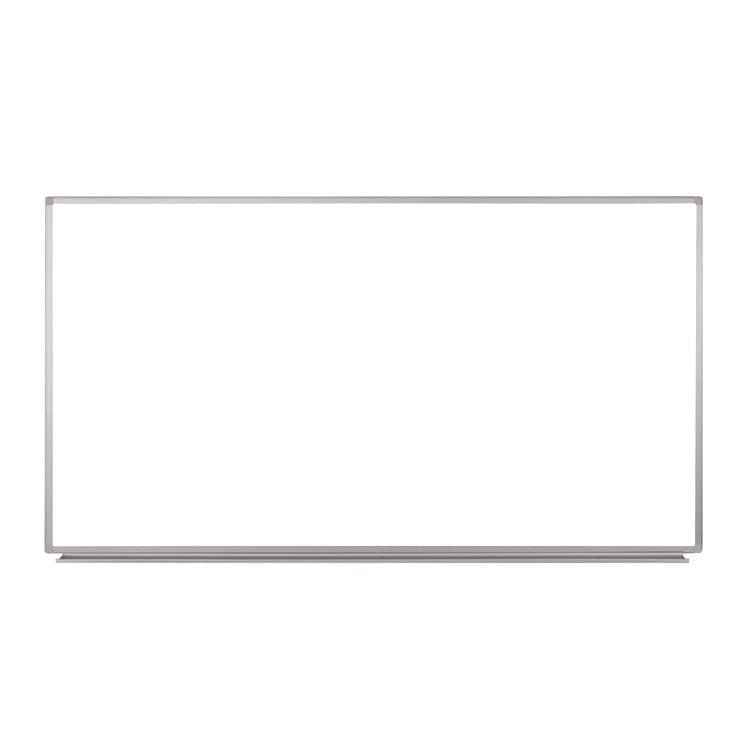 LUXOR WORKSPACES, LLC Wall-Mounted Magnetic Whiteboard, 72" x 40", White Surface, Silver Aluminum Frame (LXCWB7240W)